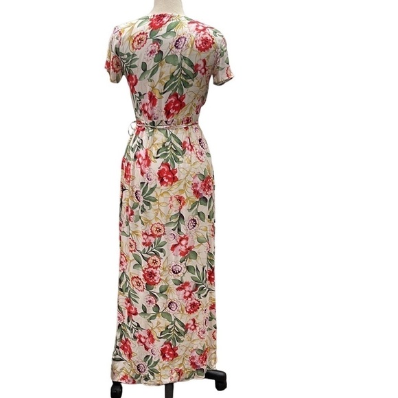 Lulu’s Vine Art Ivory Floral Wrap Maxi Dress  SZ XS - Picture 6 of 9